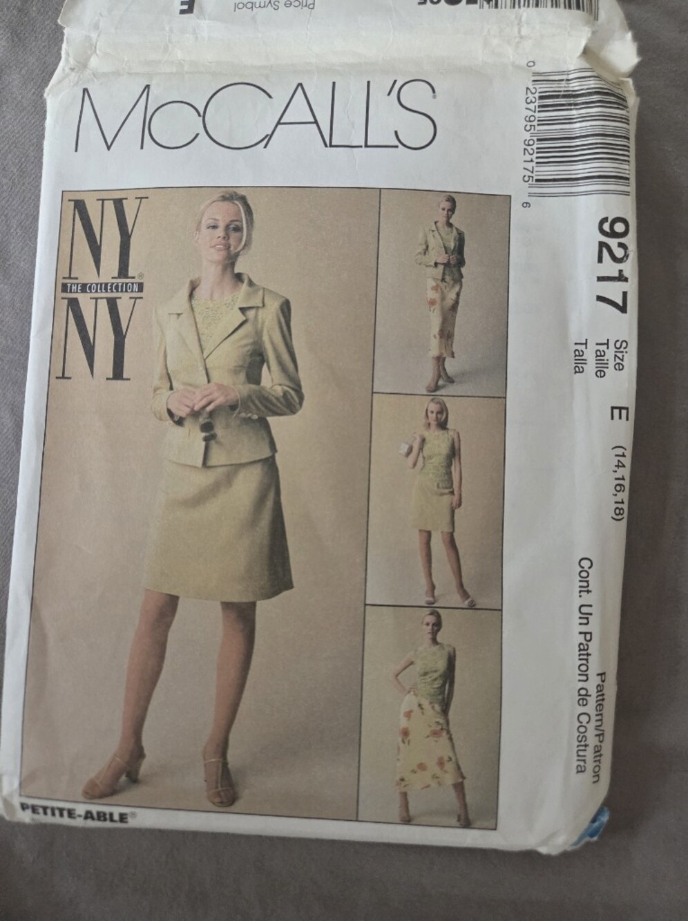 McCall's 9217 Misses' Lined Jacket, Top, and Skirt Sewing Pattern
